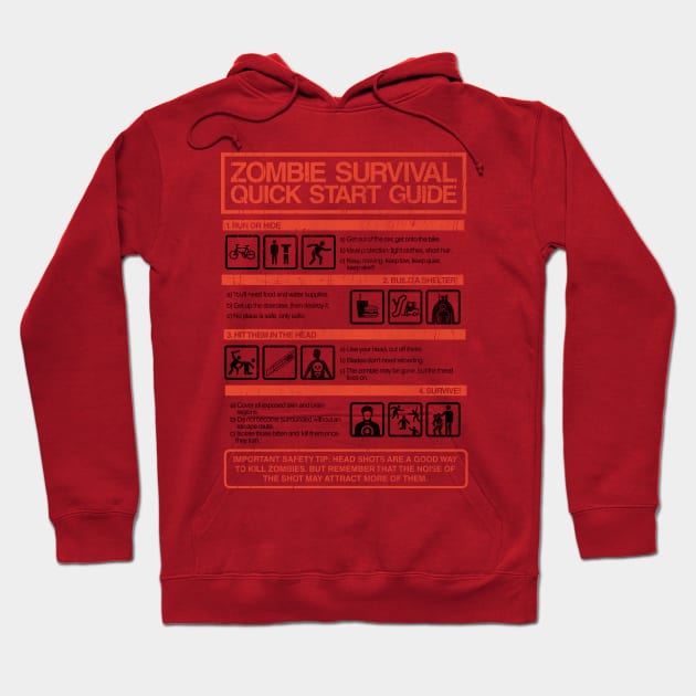 Zombie Survival - Quick Start Guide Hoodie by Azafran